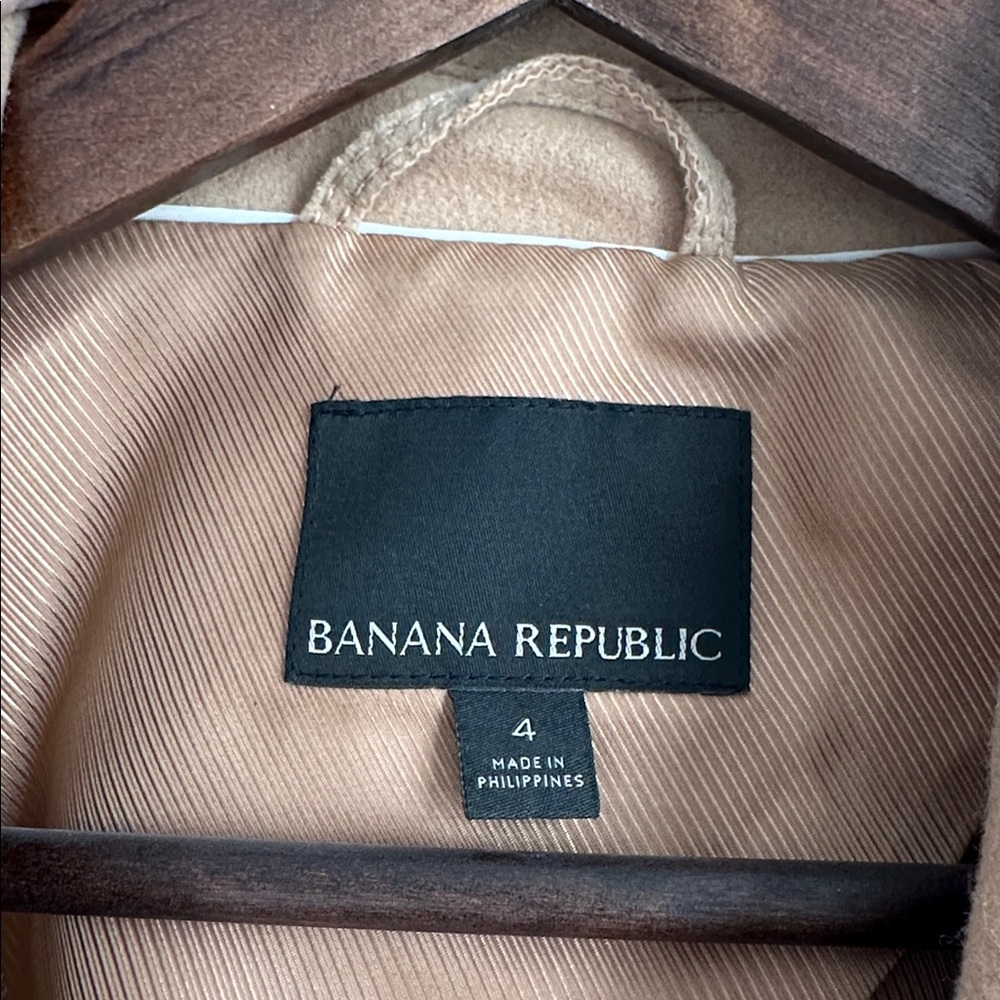 Banana Republic Tan Wool-Blend Single-Button Trench Coat - Picture 2 of 12